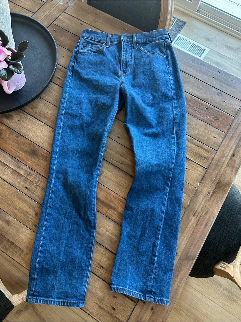Veronica Beard Alenah Slim Straight Rodeo Blue Jeans 25